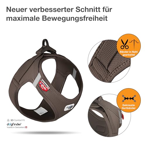 Vest Harness curli Clasp Air-Mesh Brown L