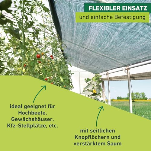 Windhager Schattier-Gewebe, Schattenspender für Hochbeete, gewächshäuser oder Kfz-Stellplätze, 2 x 10 m
