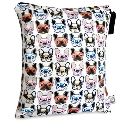 Miniatura 8 de FLOCK THREE Bolsa de pañales lavable y reutilizable, resistente al agua, bolsa de natación, bolsa de yoga, gimnasio, 12.6 x 16.5 pulgadas, Colorful