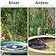 AISITIN 5,5W LED Solar Springbrunnen mit Verstellbare Stützstange Buntes Teichpumpe Solarbrunnen mit verschieden Düse, Wasserpumpe Fontäne Pumpe mit Batterie für Gartenteich,Vogelbad,DIY Wasserspiel