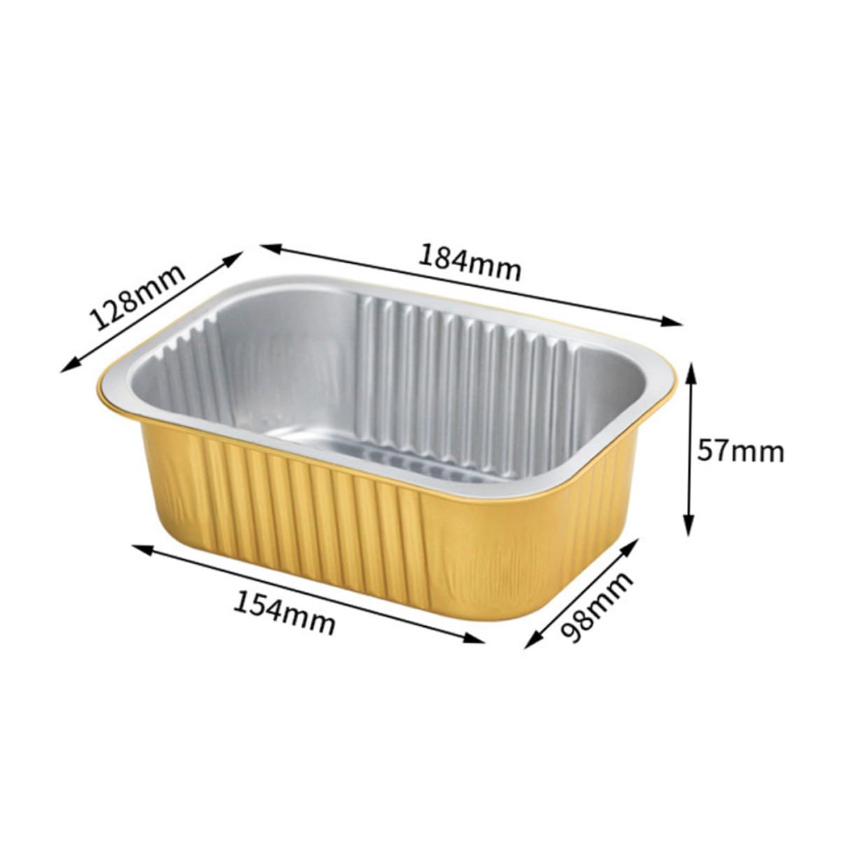 CIYODO Foil Pans 6 Pack Aluminum Cake Boxes Takeout Cake Wrapping Food Takeout Restaurant Boxes
