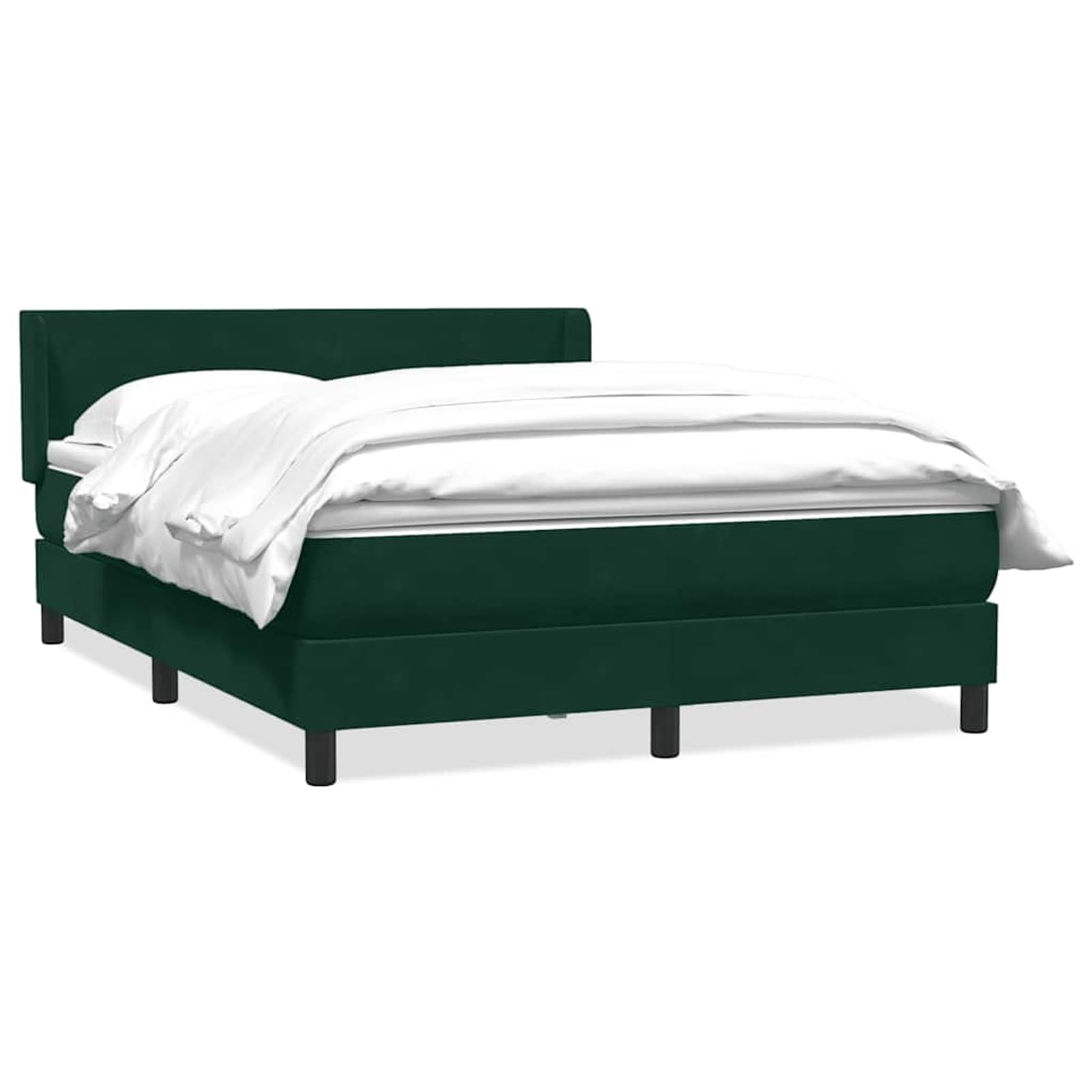 ATOMSTACK MAKER Letto a molle, 160 x 220 cm, con materasso a molle insacchettate e cuscino traspirante, testiera regolabile in altezza, in velluto verde scuro, confortevole e moderno, per camera da