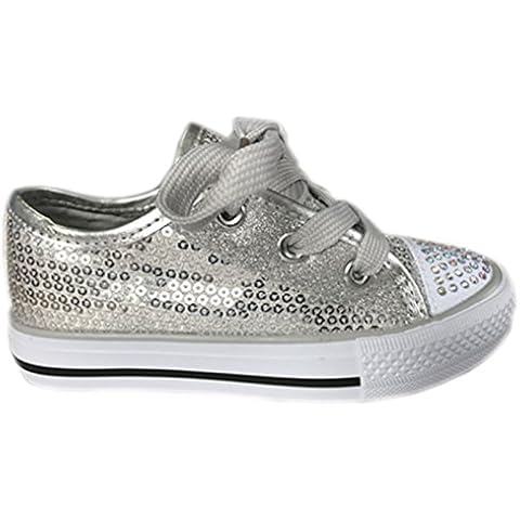 MyShoeStore Girls Diamante Summer Trainers Cover