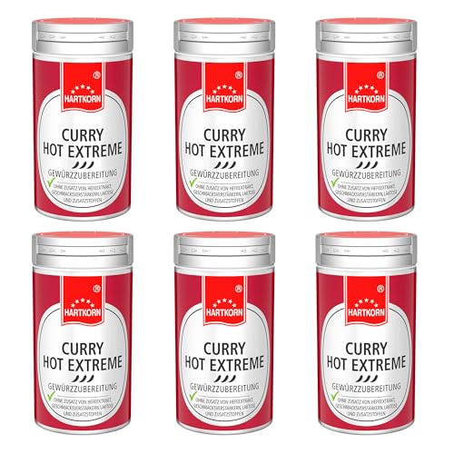 Curry Hot-Extreme Gewürz - 22 g im Aluminium Gewürzstreuer von Hartkorn - wiederverschließbar und...
