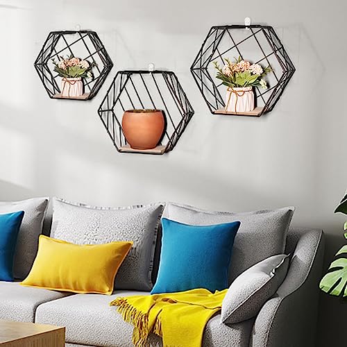 Étagères flottantes hexagonales pour une disposition libre