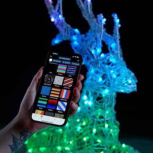 Lights4fun Twinkly Renna e Slitta di Natale di 86