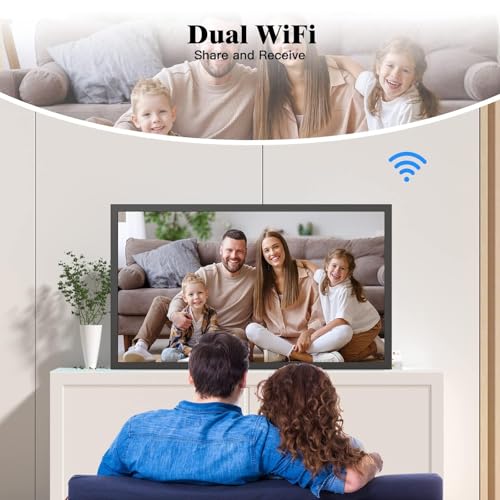 Largedigitalpictureframe215inchsmartphotoframe245gwifipictureframesupportssmartphonescreenmirroringeasytosharephotosviaappemaillightsensorbestgiftsforgrandparents Urban Country Home Decor Large digital picture frame 215 inch smart photo frame 24 5g wifi picture frame supports smartphone screen mirroring easy to share photos via app email light sensor best gifts for grandparents urban country home decor