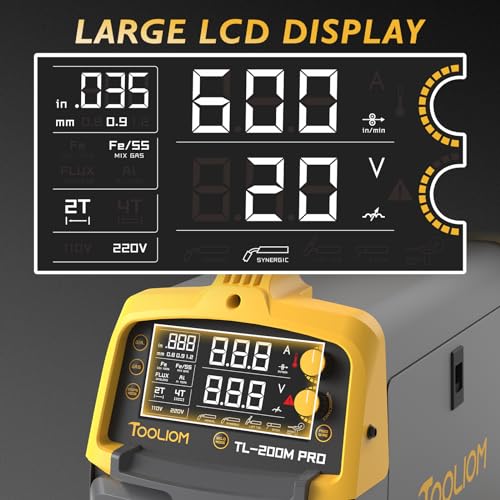 Tooliom TL-200M 200A Mig Welder 4 In 1 Mig/Flux Mig/Lift Tig/Stick Welder 110/220V Dual Voltage Aluminum Welding Machine Spool Gun Compatible thumb #1