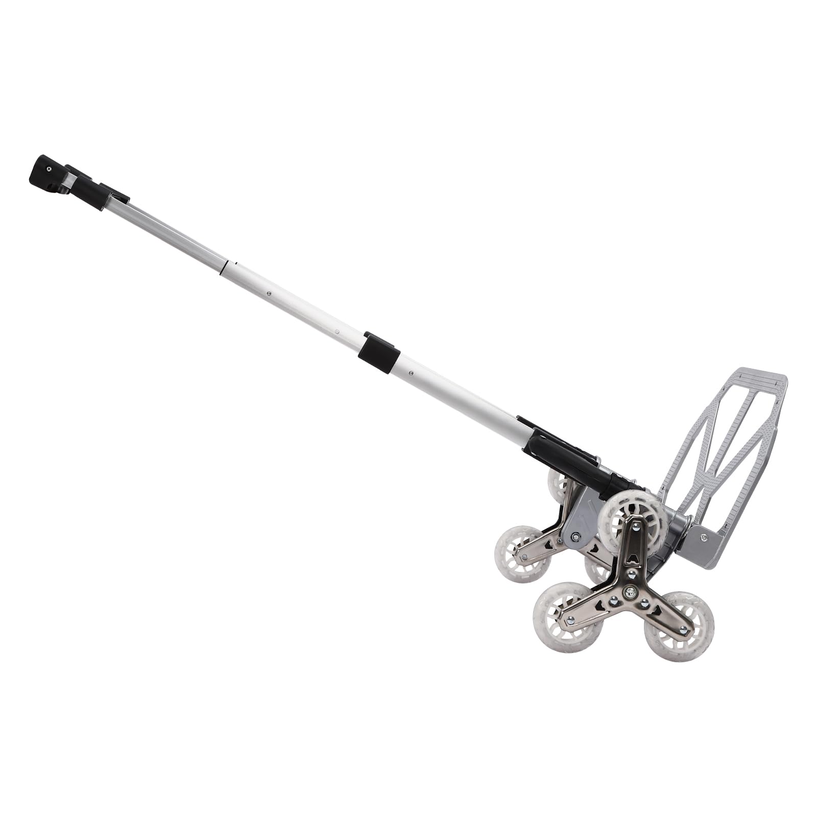 Wózek ręczny do wchodzenia po schodach, udźwig 75 kg, wózek do wchodzenia po schodach, 6 kół, składany wózek ręczny, wózek do wspinaczki 45 x 45 x 100 cm, wózek transportowy do domu, biura