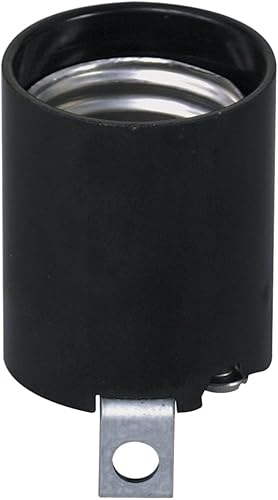 Leviton 3352-F 1-Circuit - Soporte para lámpara sin llave, 660 W, incandescente, mediano, negro