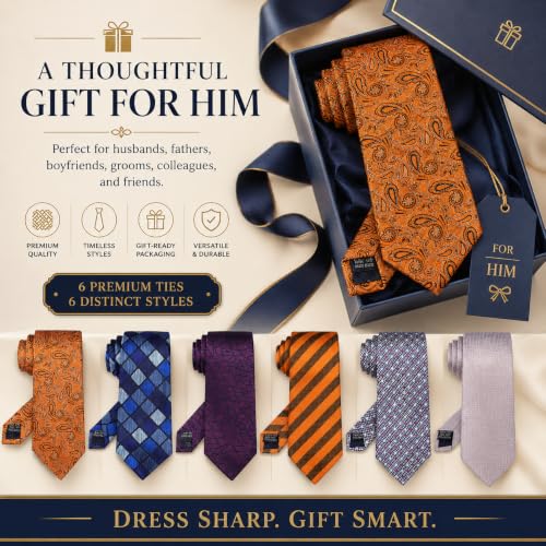 Image of WeiShang Neckties for Men, Classic Formal Tie