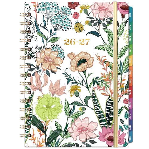 Planner 2026-2027 - Weekly & Monthly Planner, Jul 2026 - Jun 2027, Academic Planner 26-27, 6.4"×8.5", Tabs, Thick Paper, Twin-Wire Binding, Back Pocket, Inspirational Quotes for Office Home School