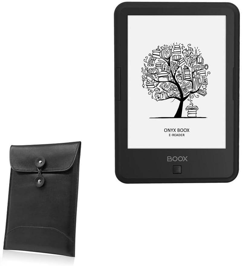 BoxWave Case Compatible with Onyx Boox Darwin 9 - Nero Leather Envelope, Leather Wallet Style Flip Cover
