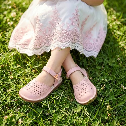 Image of THEE BRON Toddler Girls Espadrilles Sandals Hollow Out Rustic Dress Shoes