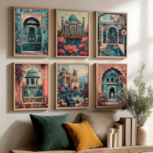 Image of kotart Pichwai Theme Digital Painting for Wall Decoration - Wall Art Prints for Living Room Bedroom Office, living room Decor, wall hanging frames (10X13 INCH, E)