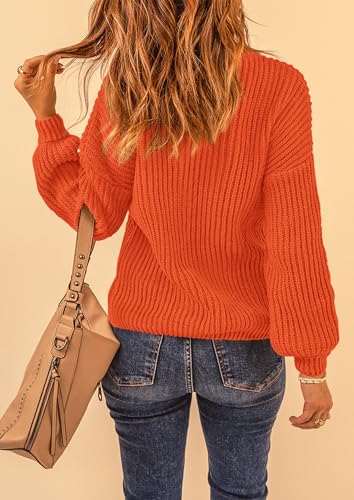 PRETTYGARDEN Fall Sweaters for Women 2025 Fashion Long Sleeve Casual Ribbed Knit Winter Clothes Pullover Jumper Tops