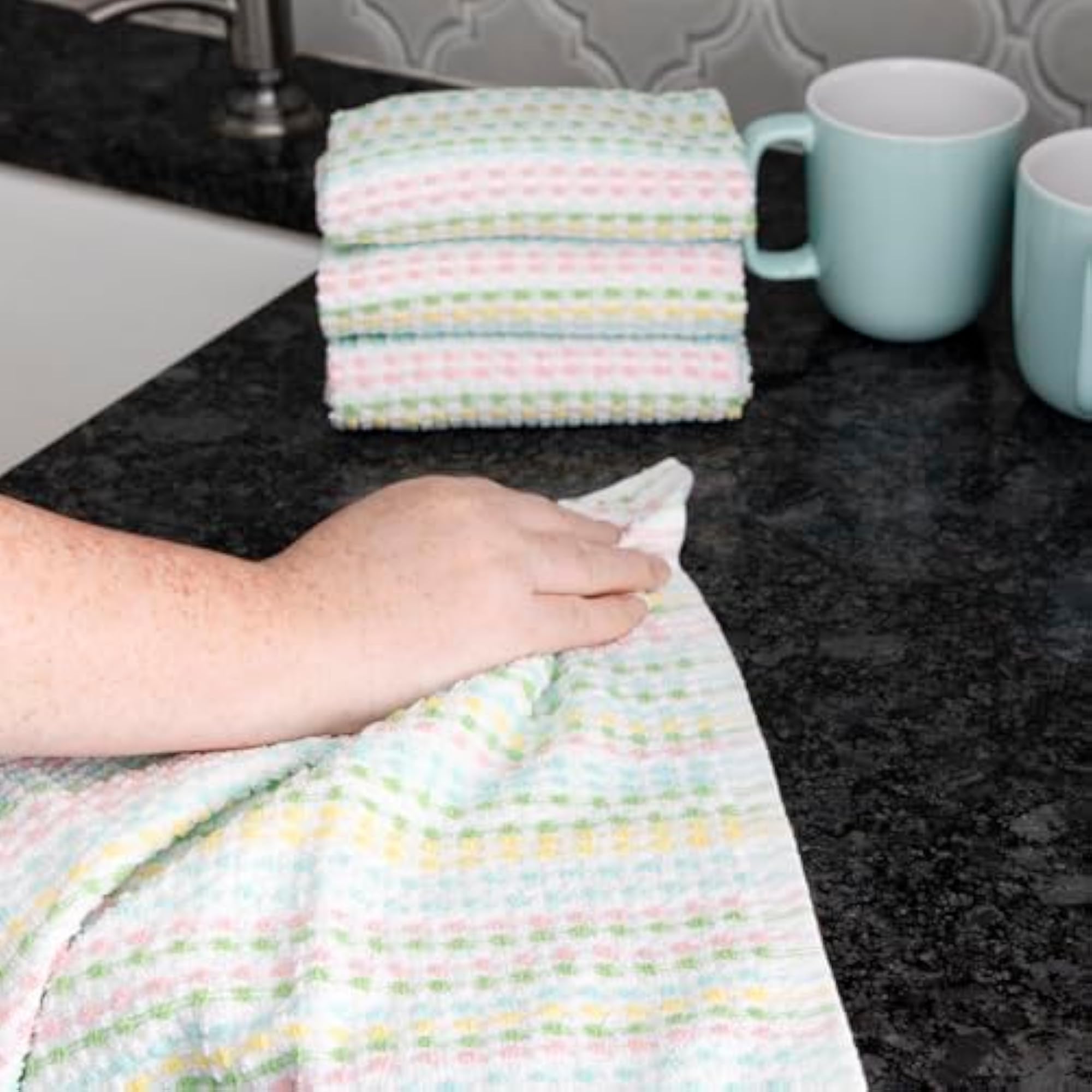 Pebble Bar Mop, Neutral Colour, 4 Towel Set