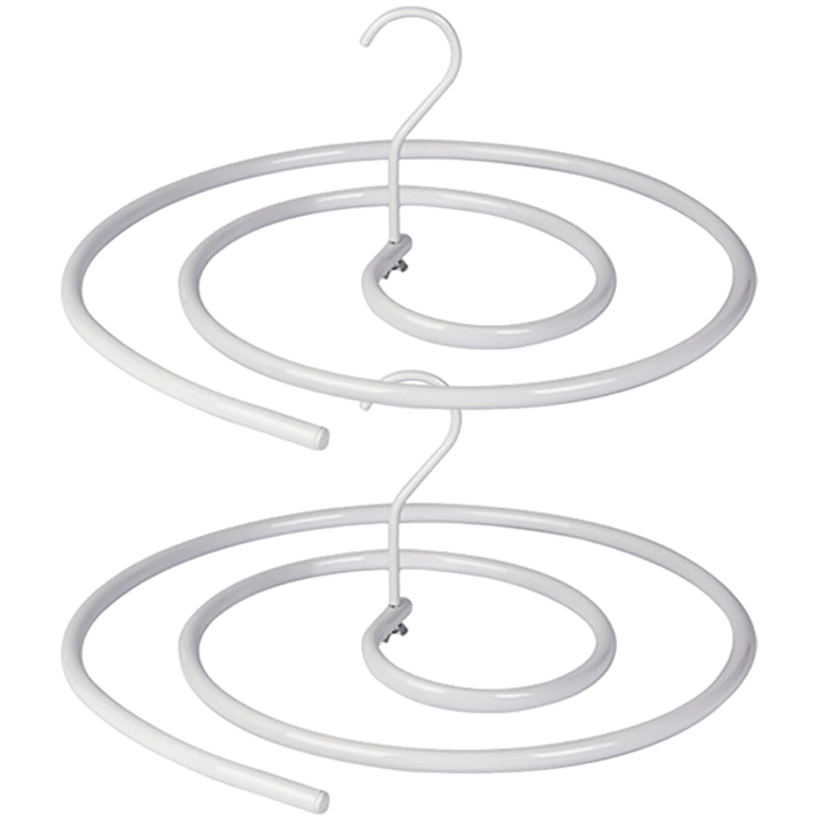 Bonalake 2PCS Spiral Sheet Hanger Round Space-Saving Storage Blanket Hangers Detachable Iron Thicken Blanket Drying Rack for Bed Sheet Coverlet Bath Towel Tablecloth Hangers