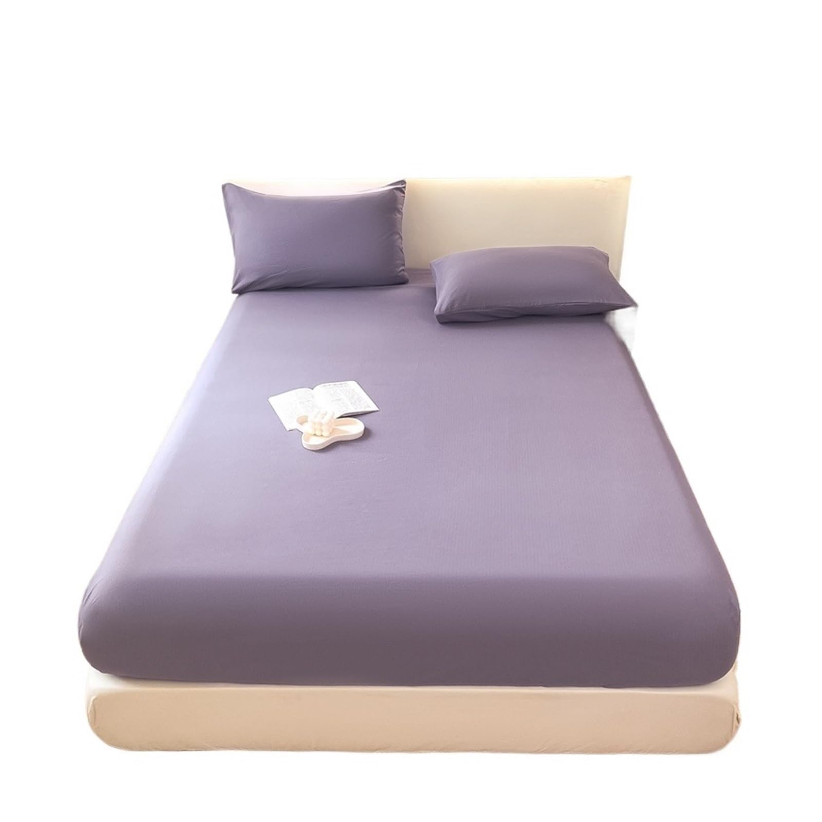 Housse de matelas drap-housse en coton lavé pour lit king size