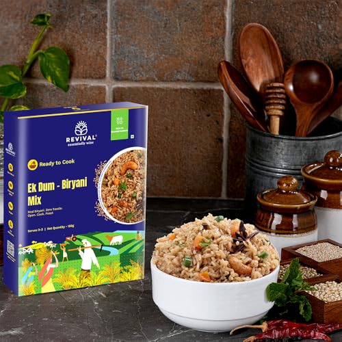 Image of Revival Multi-Millet Biryani Mix - Pack of 2 (200g Each) | Instant Millet-Based Biryani | High in Fiber & Protein | Low Glycemic Index | No Preservatives | Healthy & Nutritious Meal