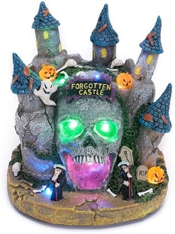 Valery Madelyn Halloween Deko Mit LED Licht - 22cm Kunstharz Figur