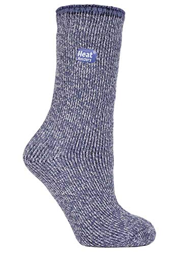 HEAT HOLDERS - Womens Thick Durable Warm Heavy Weight Merino Wool Thermal Socks (5-9 us, Lilac (Merino))