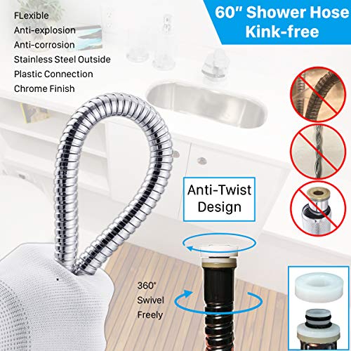 RV Shower Head with Hose and On Off Switch, Water Saving High Pressure