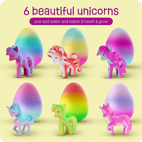 image for Dan&Darci Unicorn Hatching Surprise Eggs for Kids - 6 Pack - Grows 600