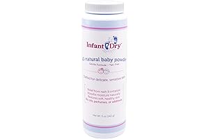 Infant Dry: All Natural Baby Powder 5oz - Your Baby's Solution for Sand Removal