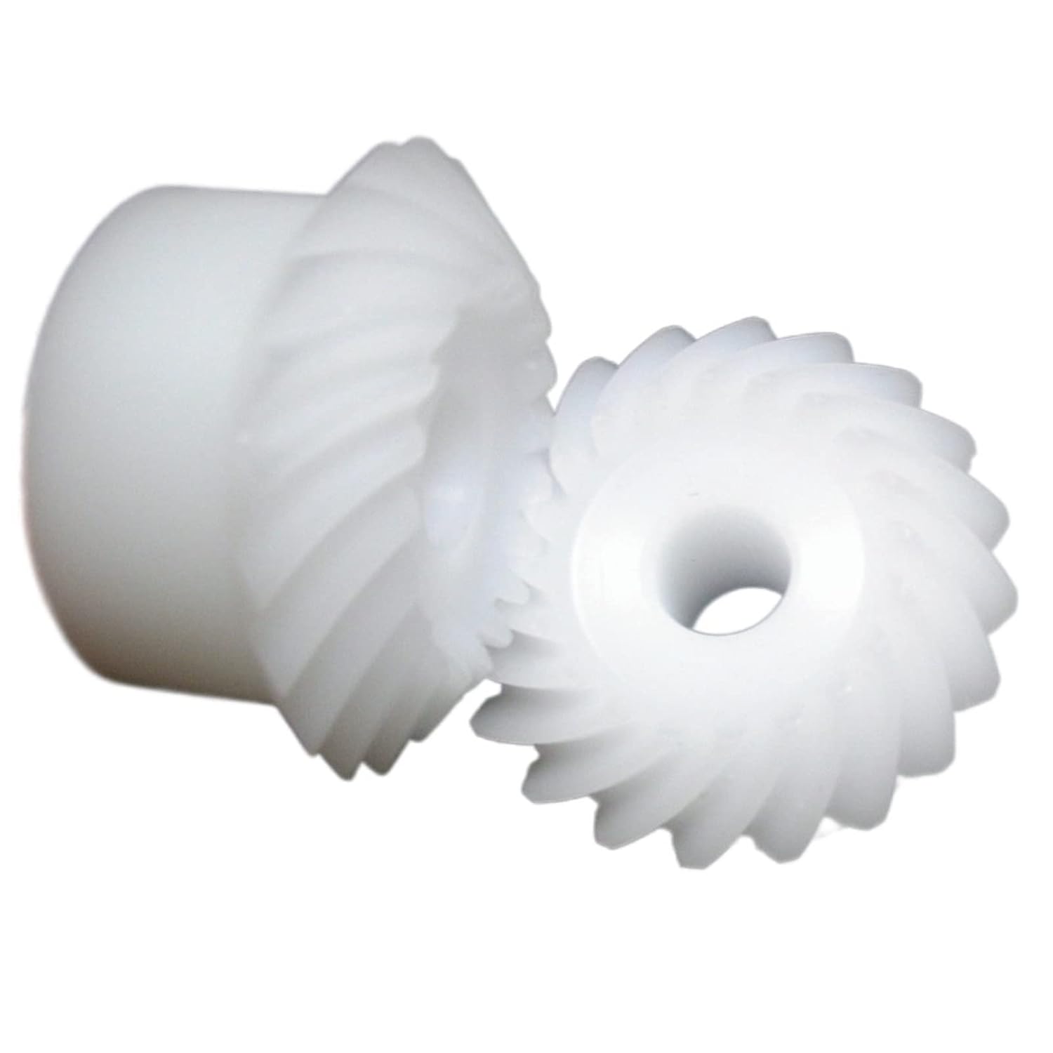2pcs 1.5M Plastic Spiral Helical Gear 1:1 Ratio 90 Degree Transmission Gear for Agricultural and Mechanical use(20 Teeth 10mm Bore)