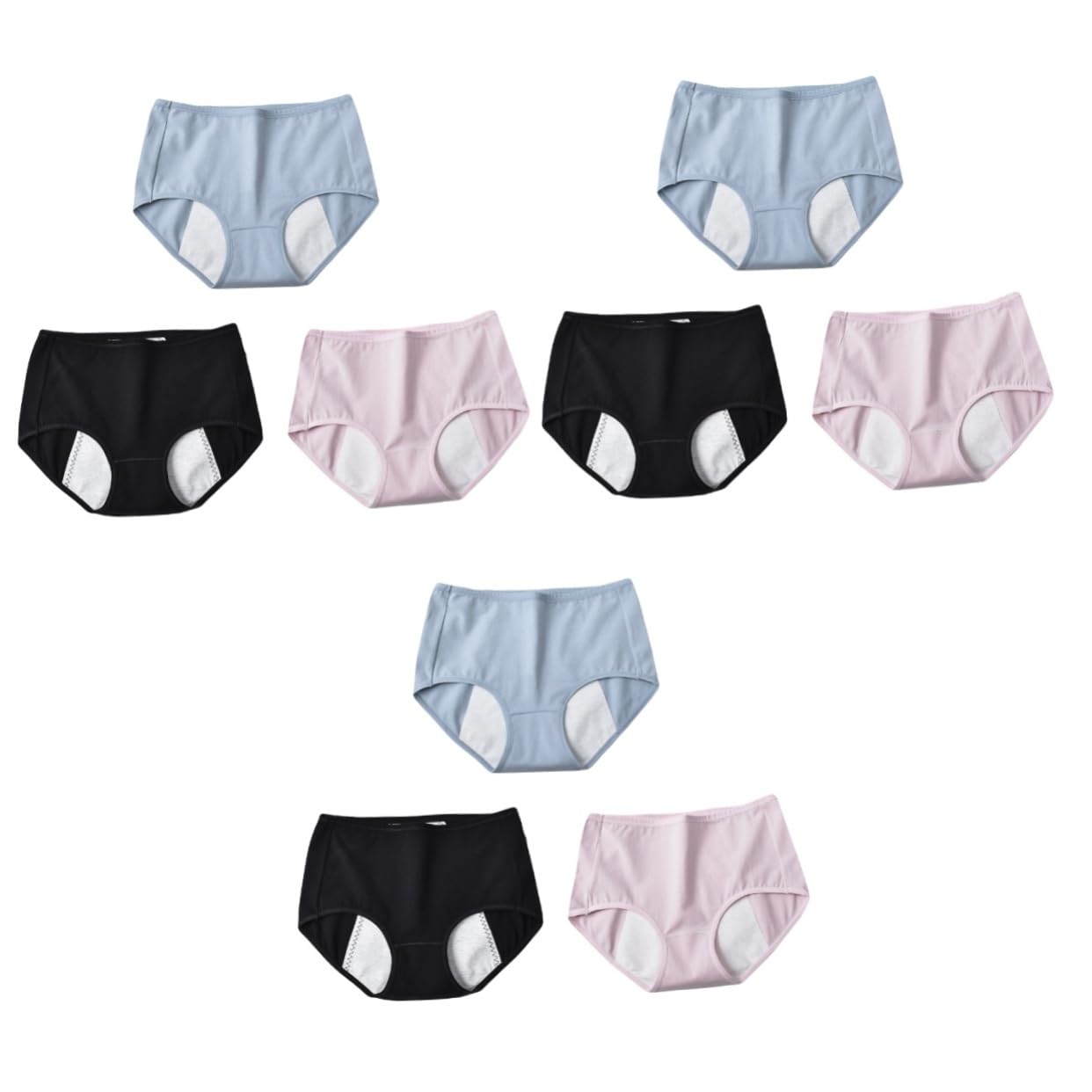 SHERCHPRY 6 piezas de pantalones fisiológicos para mujer, bragas menstruales, bragas a prueba de fugas, pantalones de menstruación