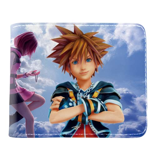 Kingdom Hearts Cartera Kingdom Hearts Bifold Billetera Tarjeta de Crédito Monedero Anime...
