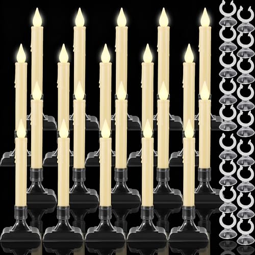 Velas de ventana LED sin llama Yungyan pack de 12 para Navidad