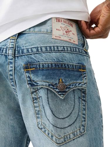 True Religion Men's Ricky Straight Flap Jean, Medium Wash4