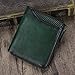 Produktbild WZV Brieftasche Retro Herren handgefertigte Brieftasche Herren Brieftasche Kurze Brieftasche Herren Reißverschluss,Green
