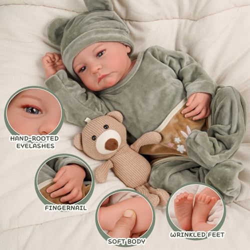 Muñeco Bebé Reborn Realista 18 Pulgadas Vinilo miniatura 2