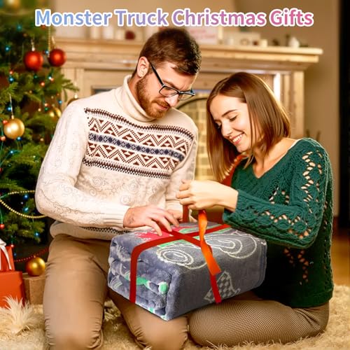 Image of COMFAR Truck Blanket for Boys, Glow in The Dark Blanket for Kids /Toddler /Baby, Soft Fleece Blankets and Throw, Birthday 40 inchx 60 inch