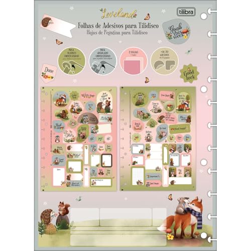 Tilibra - Folhas de Adesivos para Tilidisco Loveland