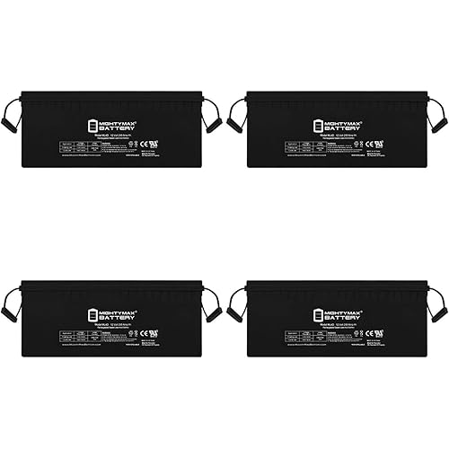 Mighty Max Battery 12v 200ah Battery Replacement for Solar Power - Deep Cycle - 4 Pack