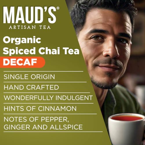 Image of Maud's Organic Decaf Chai Tea Pods, 24ct | Decaf Tea Pods - 100% Gourmet Blended Tea Leaves