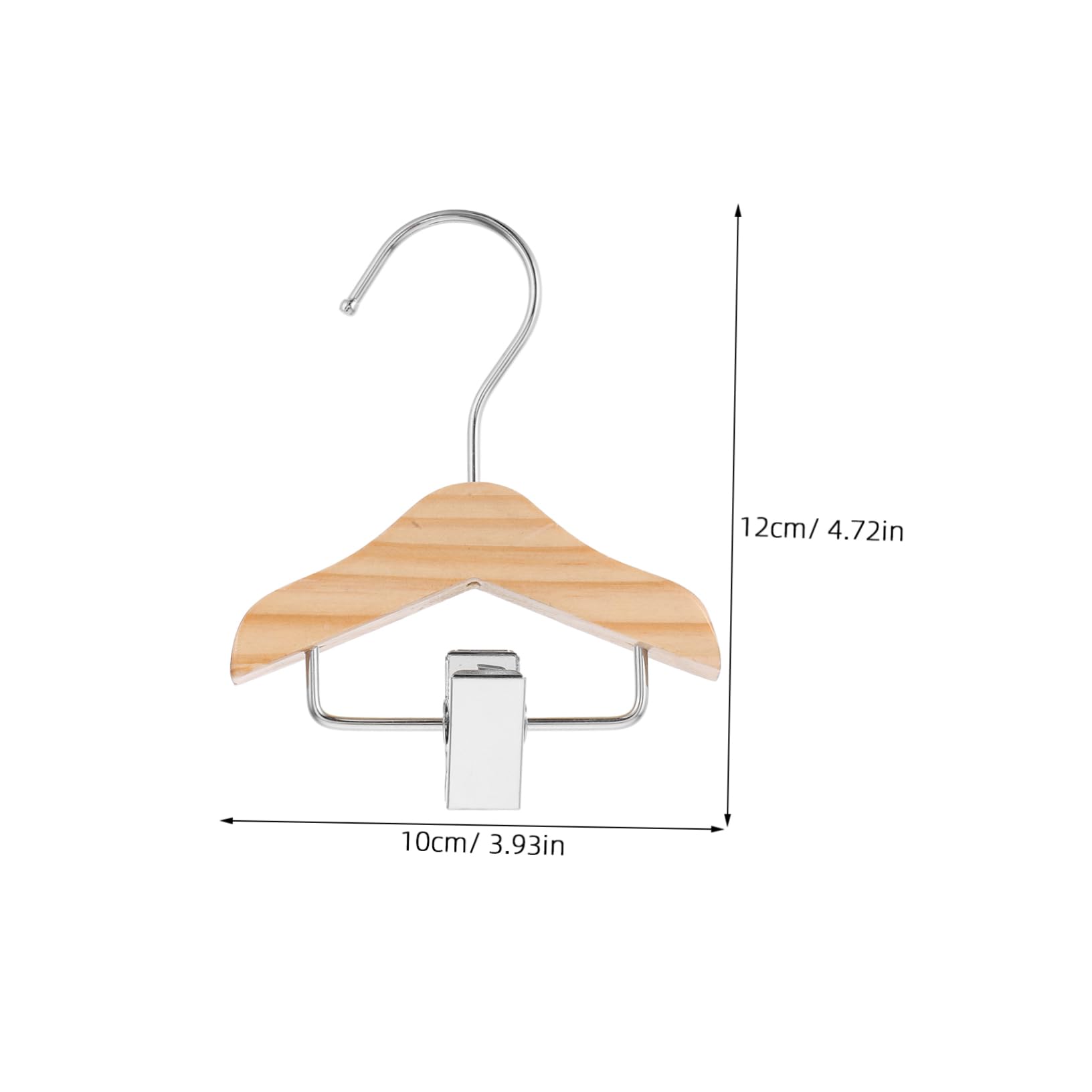 Parliky 5pcs Mini Wooden Hangers with Clip Sturdy Clothes Organizer for Newborn and Space Saving Design for Nursery and Closet for Clothing Storage