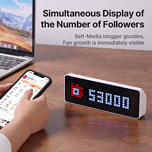 Image of ULANZI TC001 Smart Pixel Clock, Social Media Counter