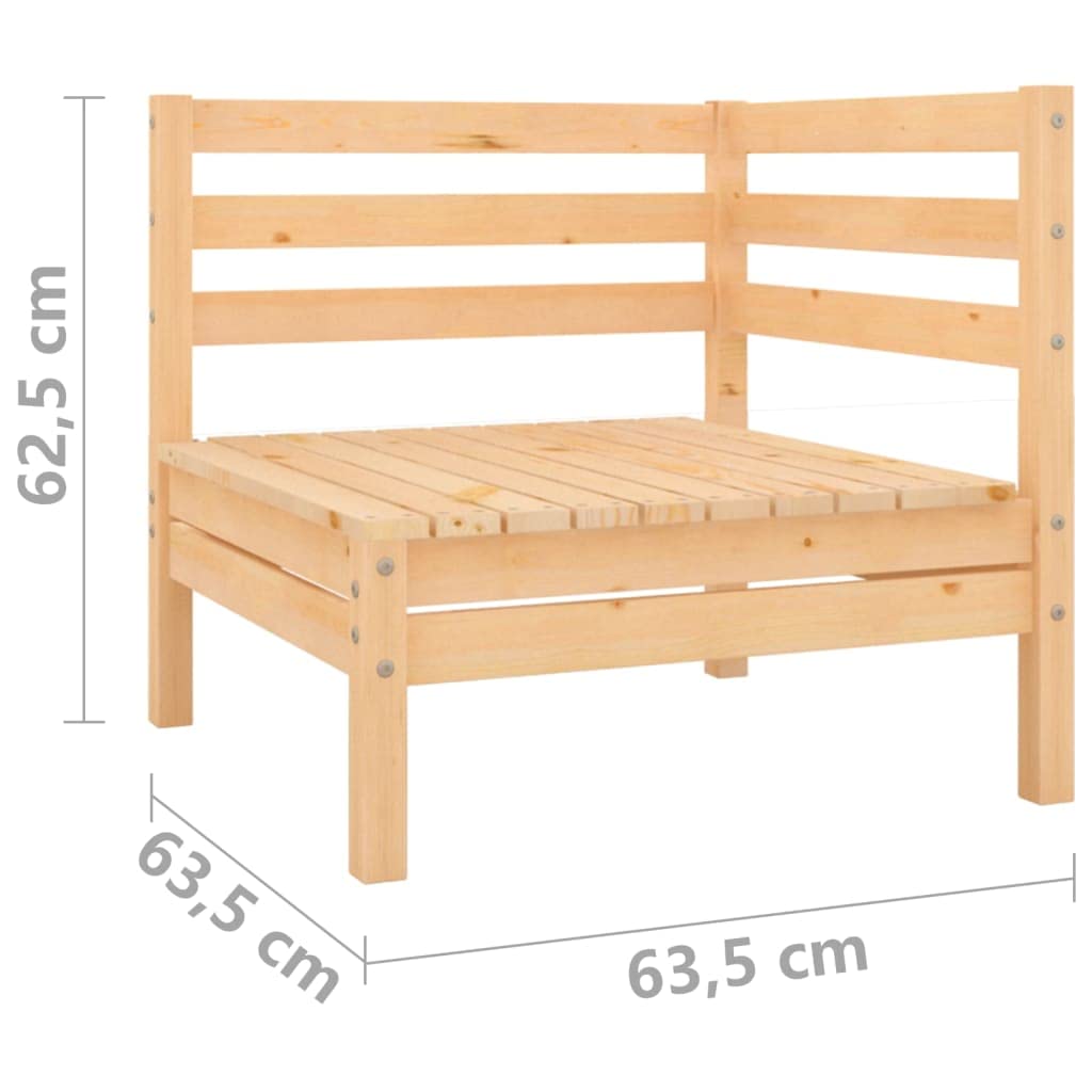 2-osobowa sofa ogrodowa lite drewno sosnowe modułowa 110 kg na siedzisko taras balkon odporna na warunki atmosferyczne