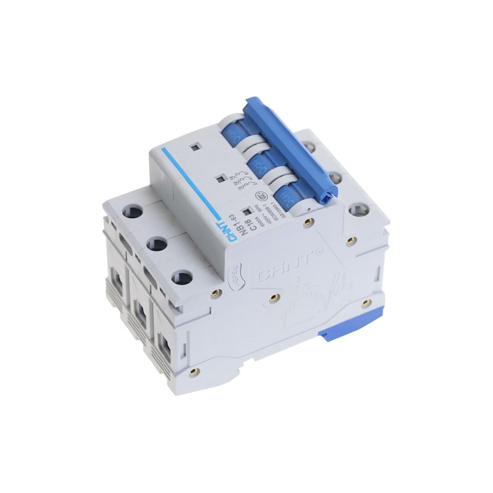YFHGULBTK 5pcs C Type 3Pole 50Amp 400V 6KA NB1-63 MCB Circuit Breaker