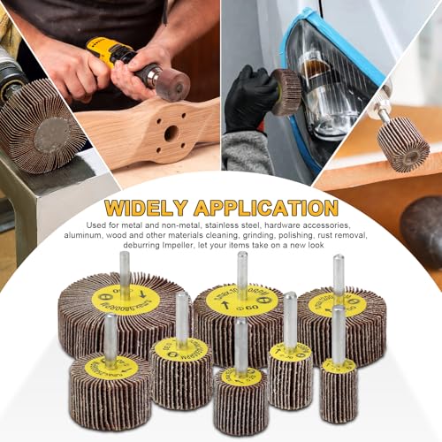 Roues à lamelles pour perceuse grain 80 abrasif rotatif ébavurage ponçage - 7