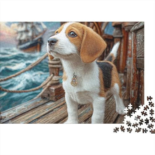 Puzzle de 1000 piezas de perro para adultos, desafío educativo de 70x50 cm