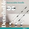 Electric Spin Scrubber - Electric Scrubber for Cleaning with 7 Replaceable Heads - Full-Body Waterproof Tub Scrubber with Long Handle - Electric Brush Cleaner for Bathroom