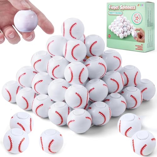 JOYIN 36 Pack Baseball Fidget Spinners for Kids,...