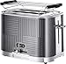 Russell Hobbs Tostapane, Scaldapanini, Toast Farciti, 2 fette diversa dimensione, Funzione Lift & Look, Riscalda e Scongela, Geo Steel 25250-56