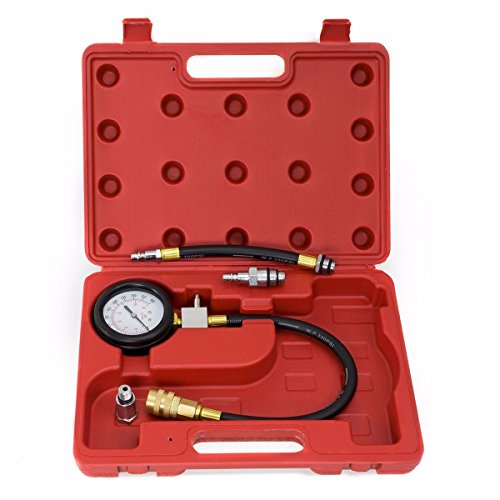 Flex Hose Drive Gas Engine Compression Tester Gauge Kit Automotive Tools